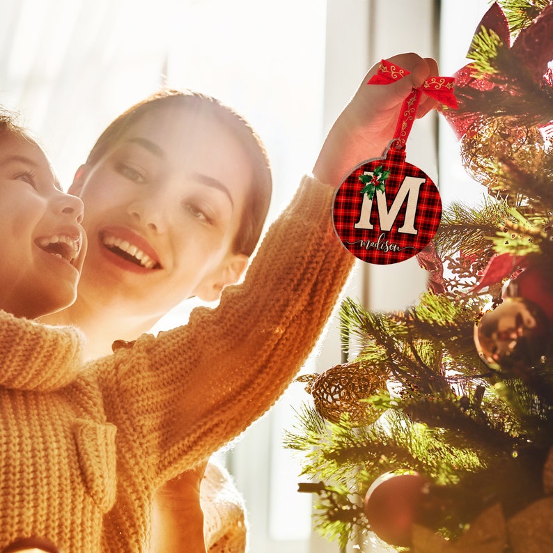 Personalized Ornaments w/Name, Custom ornament Tree Christmas Wood Ornament, Christmas Ornaments, Initial Ornaments, First Christmas Gifts