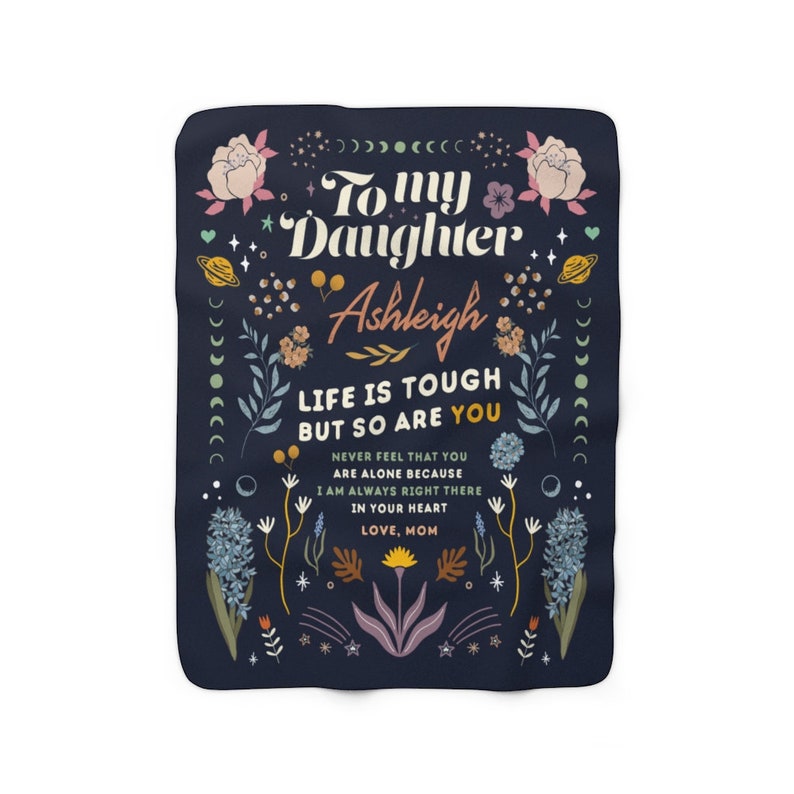 To My Daughter Blanket To My Daughter Personalized Blanket Custom Blanket for Daughter Custom Holiday Gift Christmas Gift for Daughters