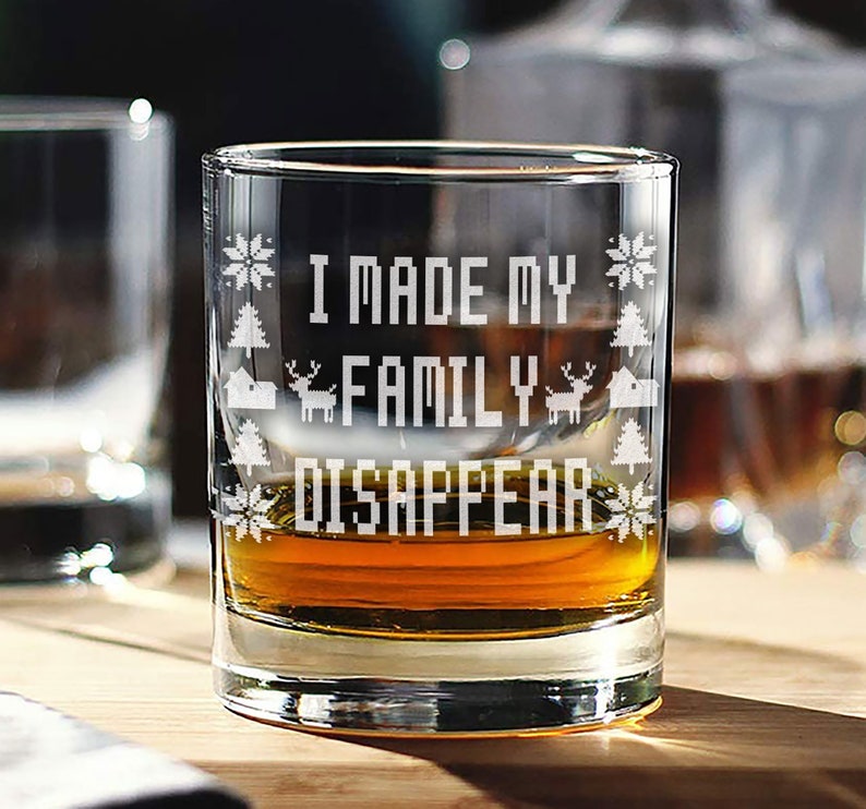 Christmas Vacation Whiskey Glass: Funny Engraved Bourbon Glass