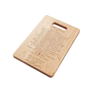Wedding Gift for Parents from Bride and Groom Cutting Board l Unique Mother, Father In Law Wedding Gift l Custom Maple Cutting Board