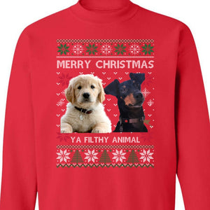 Custom Photo Ugly Christmas Ya Filthy Animal Dog Cat Sweatshirt, Dog Lover Sweater Christmas il_794xN.3412003385_a70w_8411a060-42b9-4e40-bffb-633d209da01b.jpg