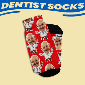 Dental Gift, Custom Face Socks, Dentist Gifts, Dental Socks, Dentist Socks, Customized Socks