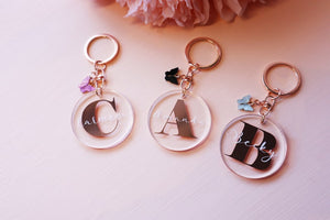 Personalised Initial Butterfly Keyring | Large Initial Keyring | Acrylic Keychain | Letter Keyring | Bridesmaid | Christmas | Gifts For Her
