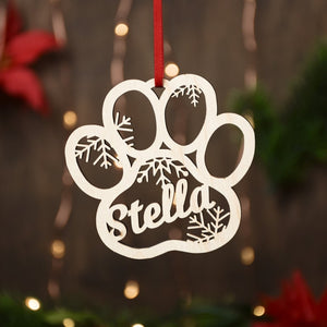 Personalized Dog Paw Ornament | Custom Cat Christmas Ornament | Pet Memorial 2025 Ornament | Gift for Dog Mom