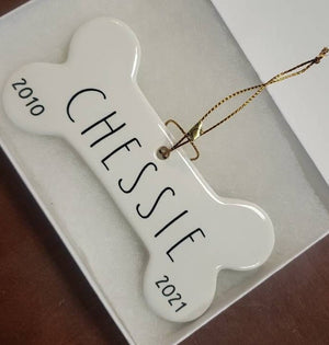 Personalized Dog Ornament Christmas Gift for Dog New Dog Owner Gift Dog Bone Ornament Custom Dog Ornament Dog Mom Gift