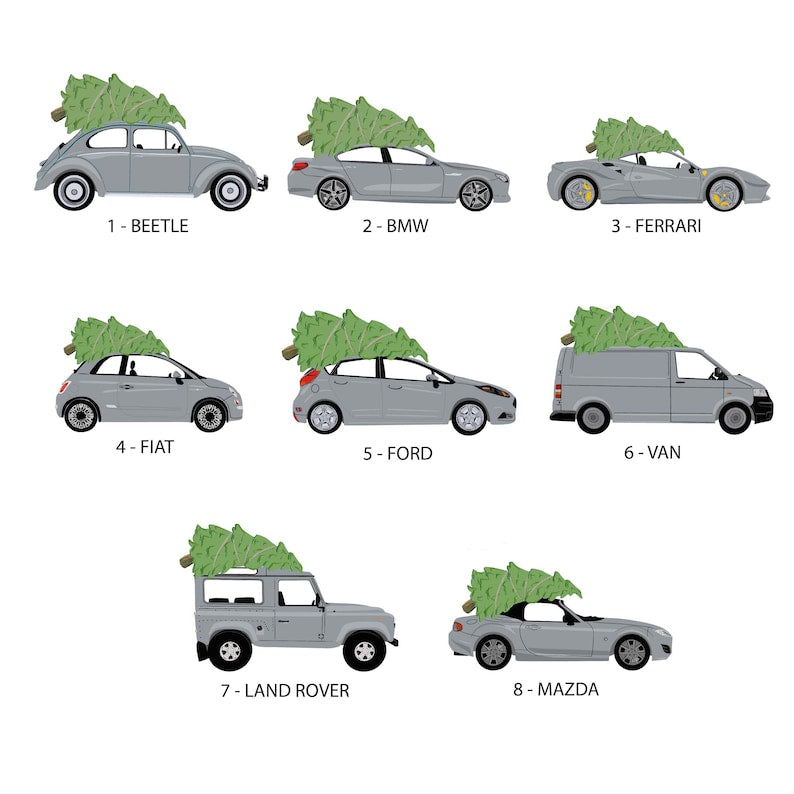 Personalised Christmas Car Tree Decoration