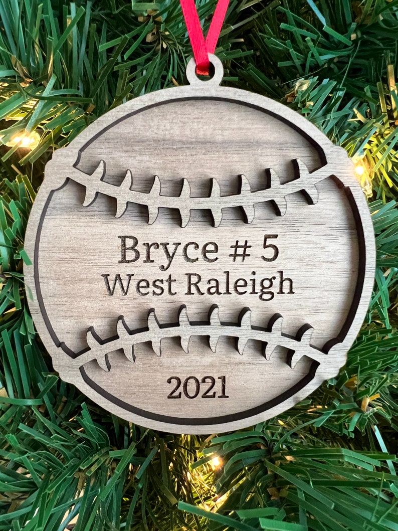 Personalized Baseball Ornament / Softball Ornament