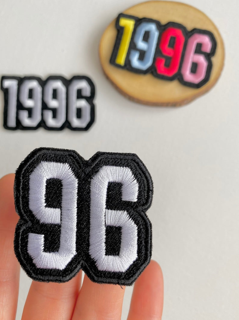 Personalized Birth Year Embroidered Patches, Iron / Sew On Patches, Birthday Gifts, Birthday Patch, Number Patch
