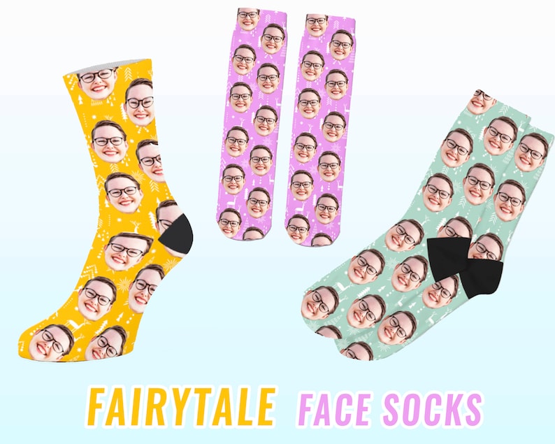 Personalized Christmas Face Socks, Custom Face on Socks, Family Face on Socks, Christmas Gifts