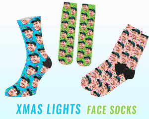 Personalized Christmas Face Socks, Custom Face on Socks, Family Face on Socks, Christmas Gifts