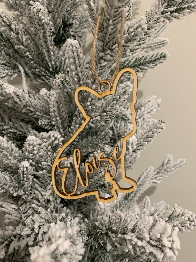 Frenchie Ornament, French Bulldog Ornament, Custom Dog Ornament, Personalized Dog Ornament, Frenchie Mom, Christmas Ornament, Dog Lover GIft