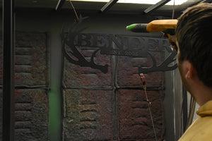 Customizable Deer Antler Family Monogram Sign | Metal Artwork