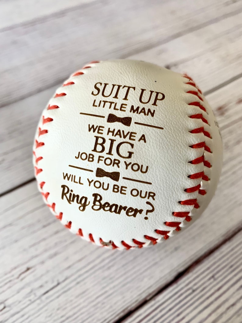 Ring Bearer Proposal Baseball, Ring Bearer Gift, Usher Baseball, Usher Gift