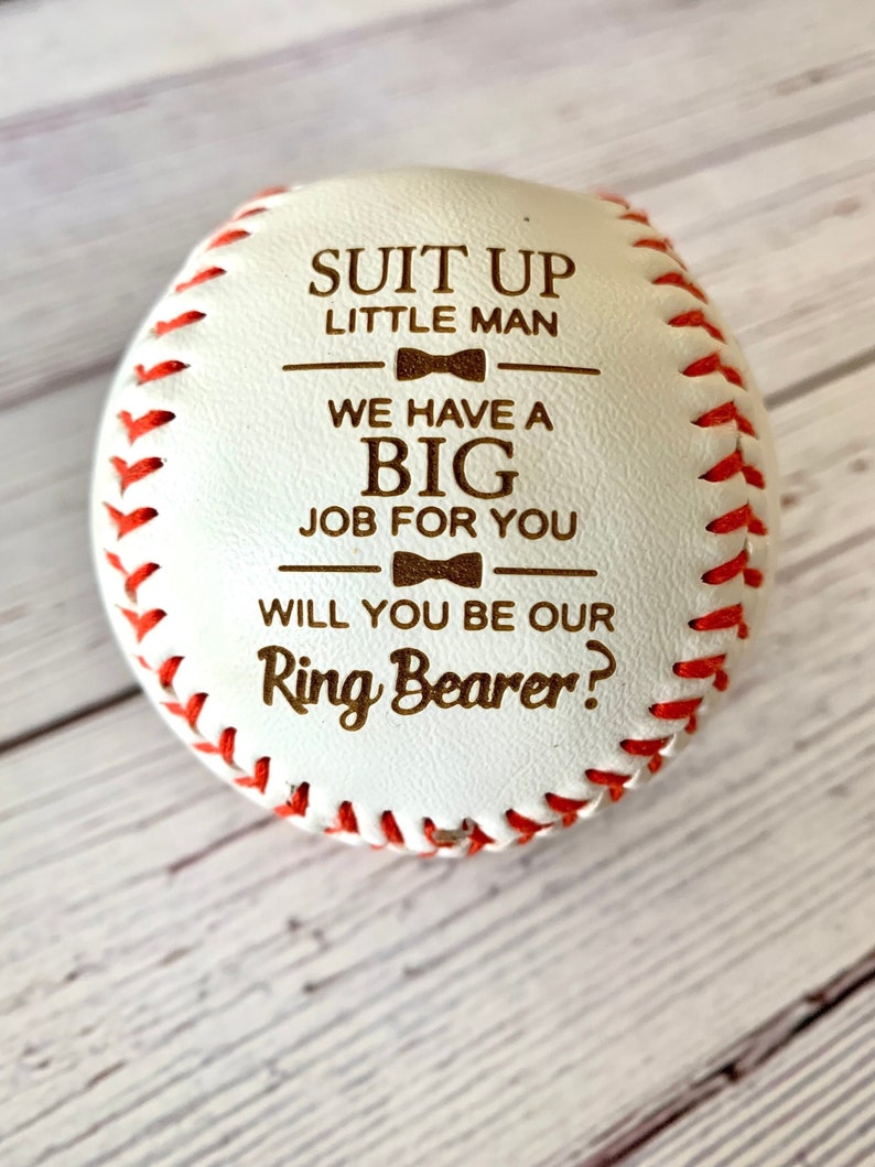 Ring Bearer Proposal Baseball, Ring Bearer Gift, Usher Baseball, Usher Gift