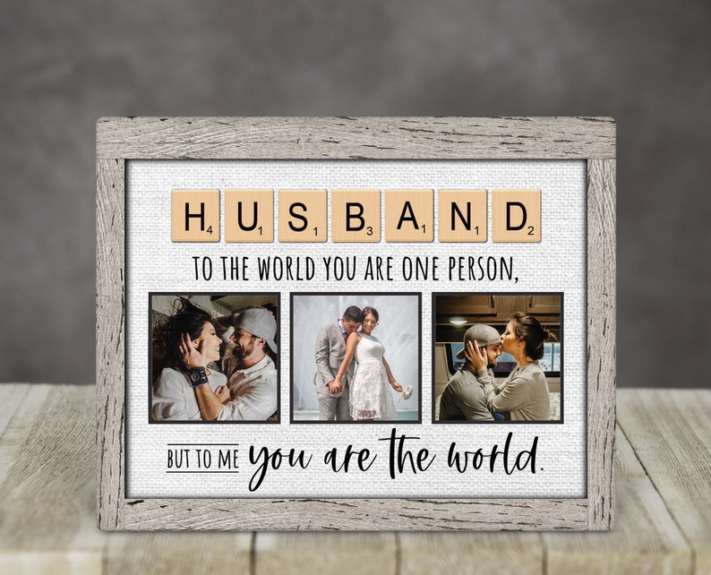 Husband Picture Frame, Special Unique Gift For Husband, Valentine's Day Gift Him, Anniversary Gift Husband, Birthday Gift Idea, Desk Frame
