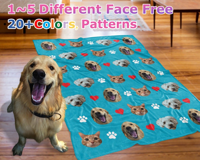 Your Dog On A Blanket,Personalized Pet Photo Blanket,Custom Dog Face Blankets, Dog Lover Gift, Dog Mom Gift, Pet Photo Blanket, Cat Blanket il_794xN.3590452454_3h45.jpg