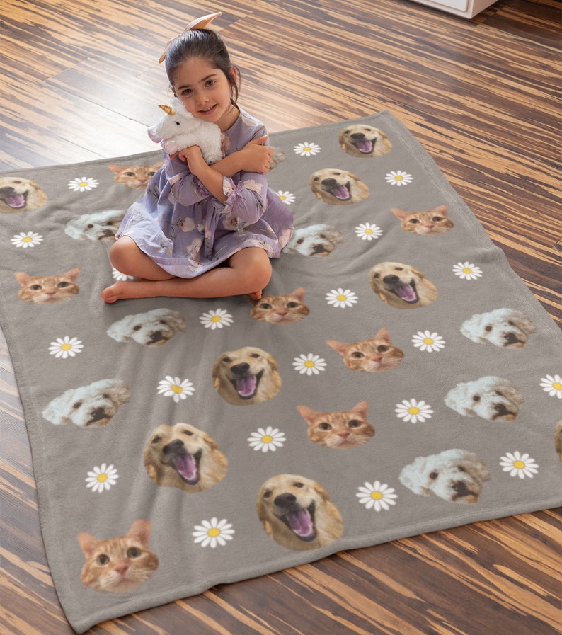 Your Dog On A Blanket,Personalized Pet Photo Blanket,Custom Dog Face Blankets, Dog Lover Gift, Dog Mom Gift, Pet Photo Blanket, Cat Blanket il_794xN.3590452604_5zbh.jpg