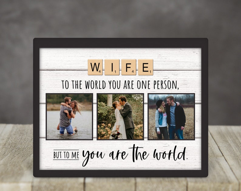 Wife Picture Frame, Special Gift For Wife, Valentine's Day Gift Her, 1st Anniversary Gift Wife, Wife Birthday Gift, To Wife from Husband
