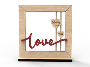 Valentine's Day personalized wooden sign gift