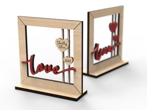 Valentine's Day personalized wooden sign gift