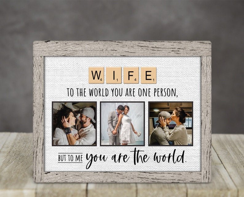 Wife Picture Frame, Special Gift For Wife, Valentine's Day Gift Her, 1st Anniversary Gift Wife, Wife Birthday Gift, To Wife from Husband