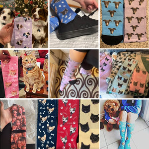 Custom Cat Socks, Cat Photo Socks, Pet Lovers Gift, Cat Gift, Personalized Socks,Cat Gift Socks, Customized Pet Socks, Dog Cat Face Socks