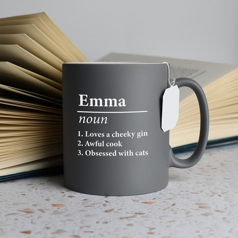 Personalised Name Definition Mug, Gifts Ideas Presents For Mum Dad Birthday Mothers Fathers Day