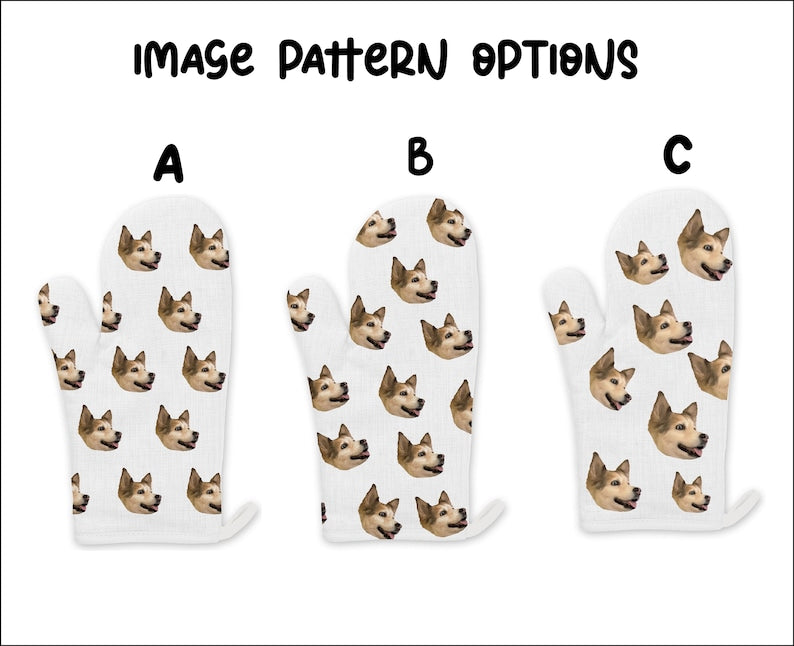 Custom faces oven mitt, personalized photo oven mitts, funny gifts, your photo oven mitt, chef gifts, baking oven glove, custom face mitt