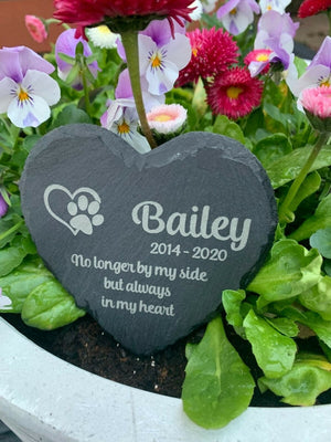 Memorial Plaque For Pet Dog - Personalised Dogs Grave Stone Personalized Heart Slate Marker il_794xN.3680051834_kyjv.jpg?v=1712304899