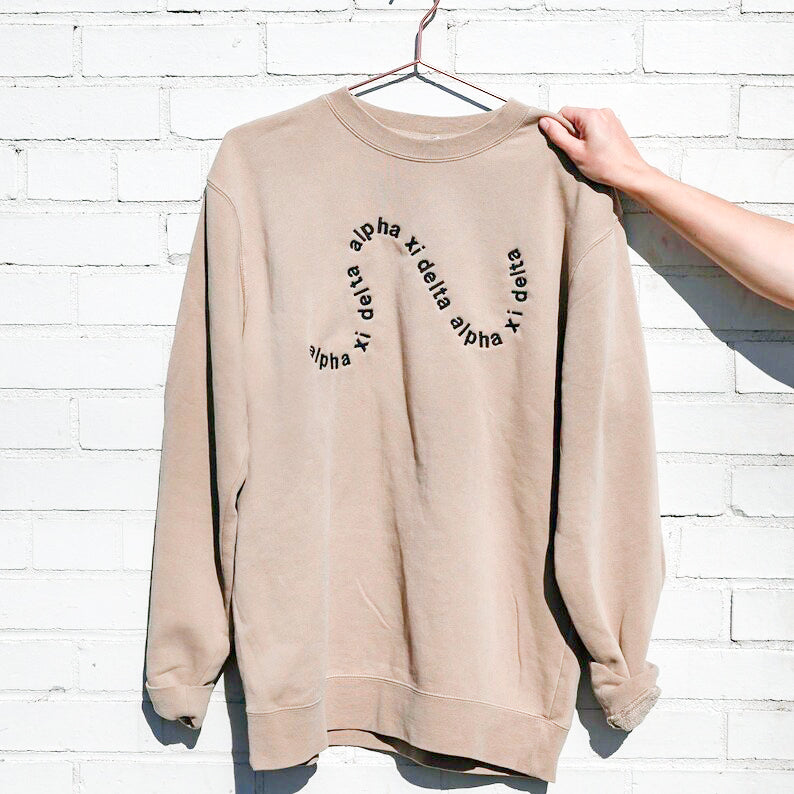 Swirly Sorority Chapter Greek Letter Sweatshirt / Independent Trading Co Crew Neck Sweatshirt / Big Little Family Letter Sweatshirts il_794xN.3682663917_35pg.jpg