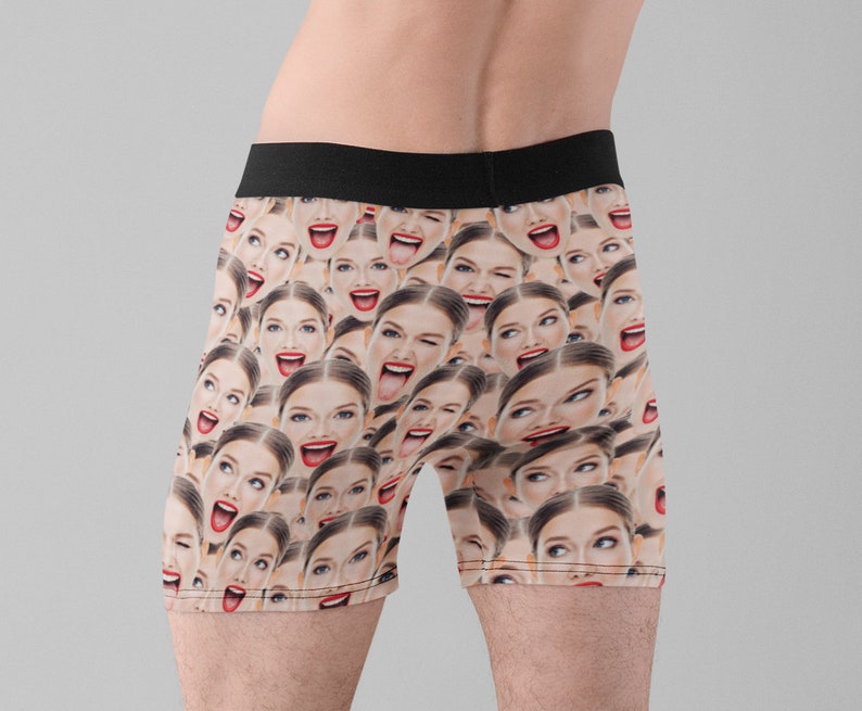 Crazy Face Boxer Briefs, Custom Face Boxer, Personalized Face all over Underwear, Gifts For Husband Boyfriend, Anniversary Gifts to Him