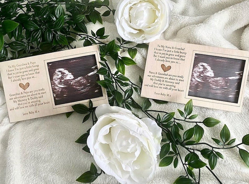 GRANDPARENT TO BE I'm Just A Little Bump Magnet Scan Frame Decoration, Scan Frame. Birthday Gift, Pregnancy Announcement, Gift from Bump