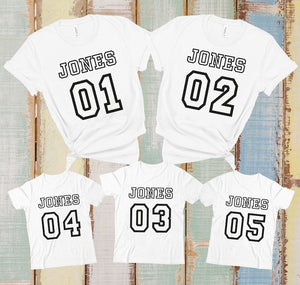 Custom Any Name, Any Number, Personalized Family Vacation Tee Shirts, Last Name Number Shirt, Dad Gift