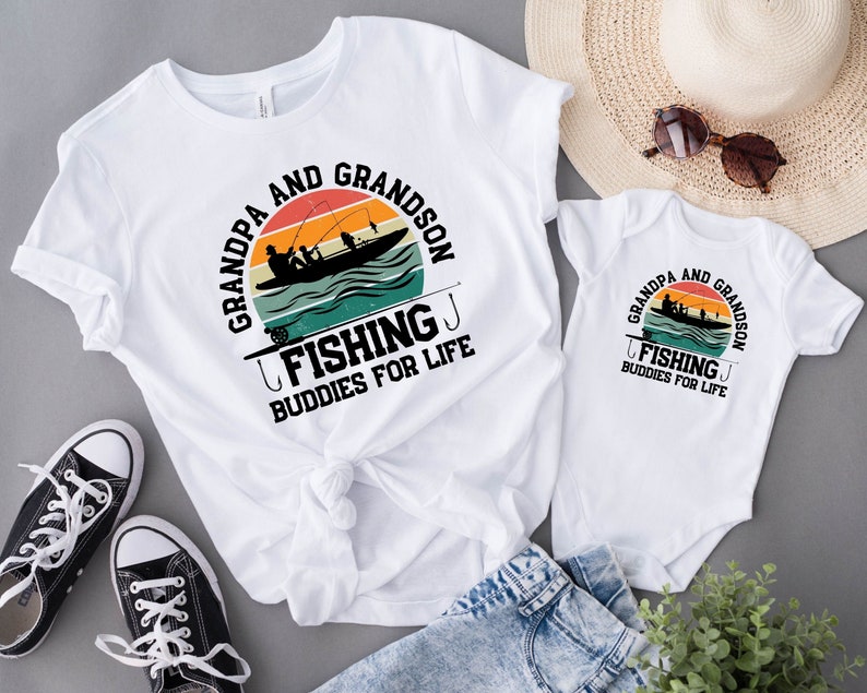Grandpa and Grandson Fishing Buddies for Life Shirt, Matching Fishing Shirt, Fathers Day Gift, Gift For Grandpa, Fishing Grandpa Shirt