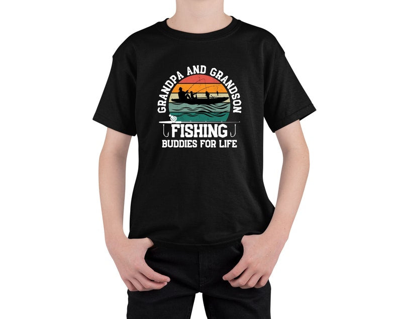 Grandpa and Grandson Fishing Buddies for Life Shirt, Matching Fishing Shirt, Fathers Day Gift, Gift For Grandpa, Fishing Grandpa Shirt