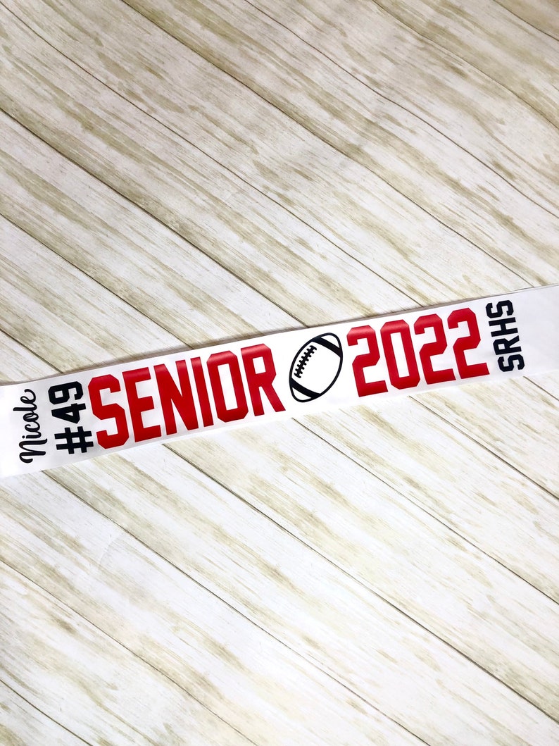 Senior Night 2026 Sashes / homecoming / Graduation / Sports / Custom / High School / Gift / soccer / volleyball / cheer