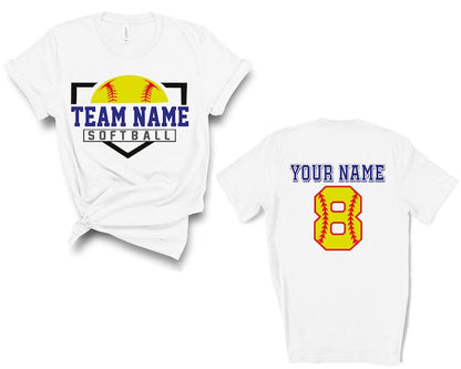 Custom Softball Shirts, Softball Numbers Shirt, Personalized Softball Tees, Softball Spirit wear, Softball shirts, Softball Team il_794xN.3728052116_a5dn.jpg?v=1714119444