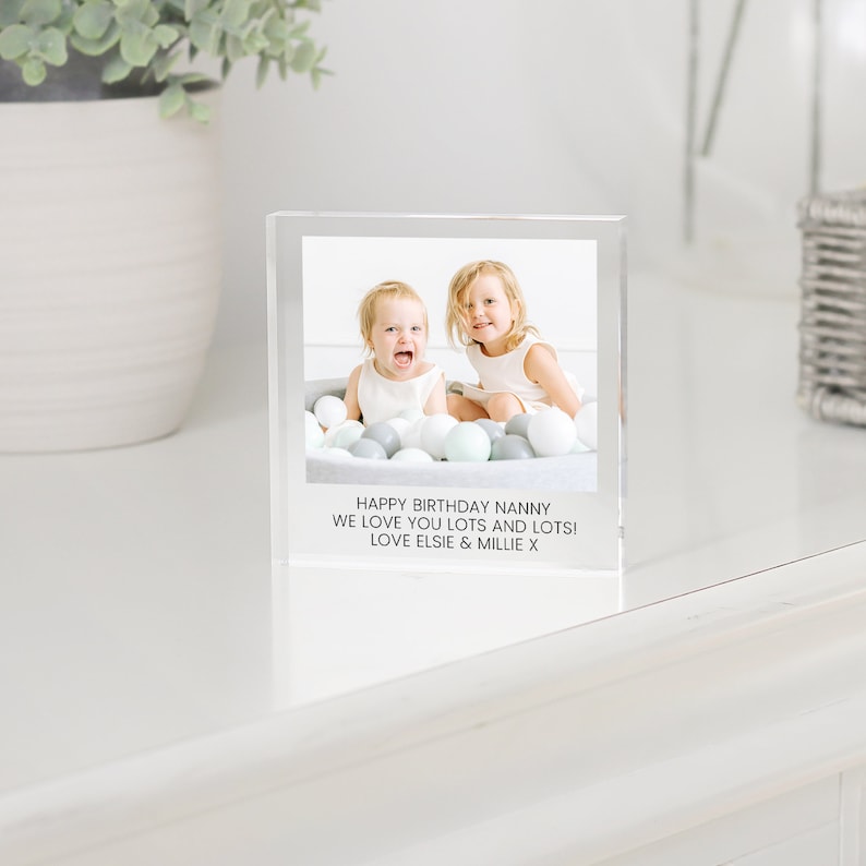Personalised Photo Block, Freestanding Photo Gift, Custom Photo Block, Family Print, Family Print Frame, Mother's Day Gift