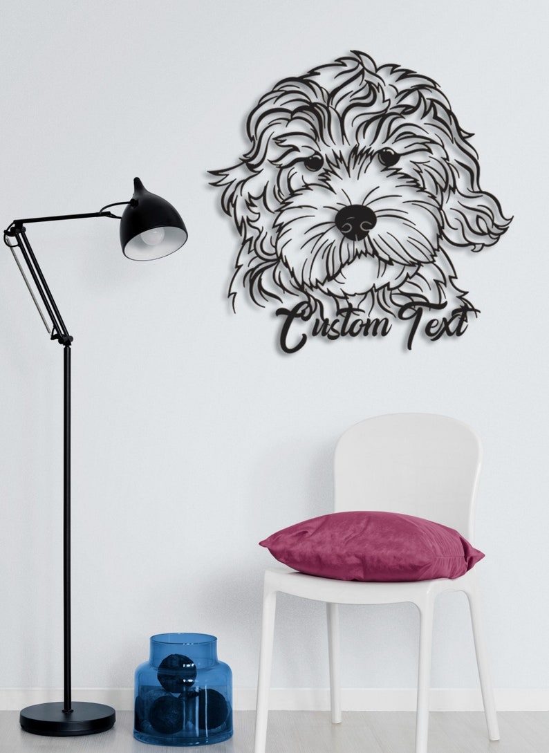 Metal Custom Dog Name Wall Art, Personalized From Photo, Puppy Large Metal Wall Art, Home Decoration, Pet Owner Gift, Dog Memorial Gift,