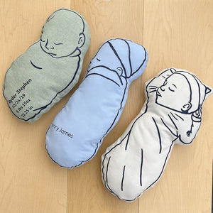 Customized Life-Size Newborn Baby Pillow Birth Gift Keepsake