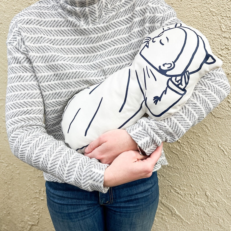 Customized Life-Size Newborn Baby Pillow Birth Gift Keepsake