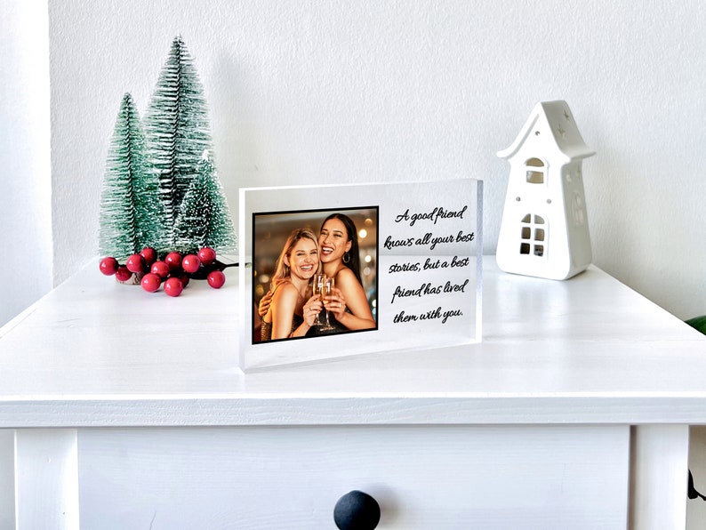CUSTOM PHOTO GIFT Personalized Gift, Freestanding Photo, Acrylic photo block, photo gift picture frame, Custom Memorial Gift