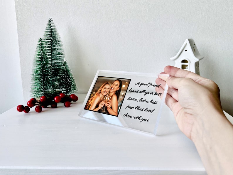 CUSTOM PHOTO GIFT Personalized Gift, Freestanding Photo, Acrylic photo block, photo gift picture frame, Custom Memorial Gift