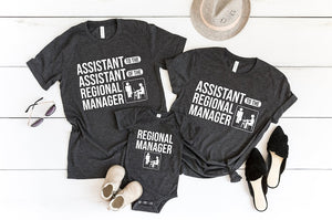 Matching Regional Manager Shirt, Assistant To The Regional Manager Shirt, The Office Shirt, 1st Matching Family Tee, First Fathers Day Gift, Gift For Father