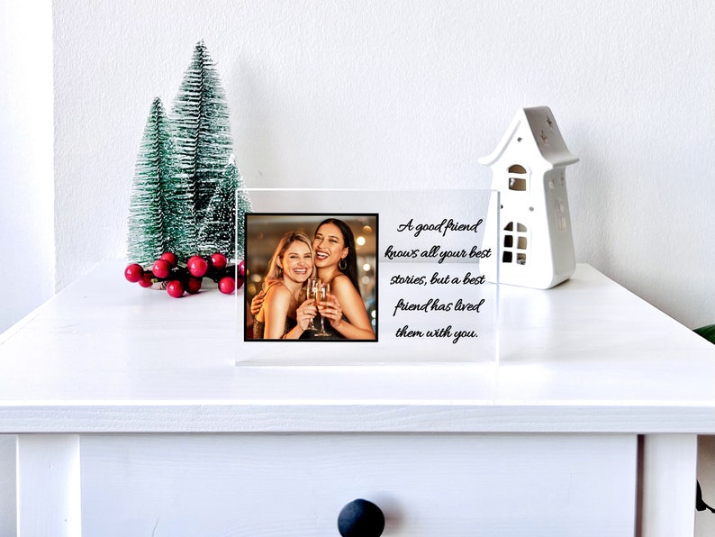 CUSTOM PHOTO GIFT Personalized Gift, Freestanding Photo, Acrylic photo block, photo gift picture frame, Custom Memorial Gift