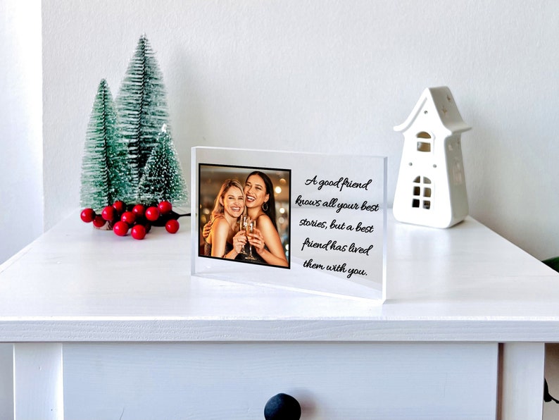 CUSTOM PHOTO GIFT Personalized Gift, Freestanding Photo, Acrylic photo block, photo gift picture frame, Custom Memorial Gift
