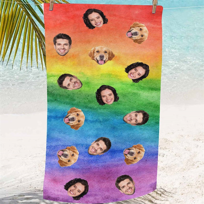 Dog Faces Custom Photo Pool Beach Bath Towel ,custom Face bath towels , Bachelorette Party towels, Beach Bath Towels Personalized, Beach Towel With face il_794xN.3803575360_d2fm.jpg?v=1719459003