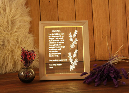 Personalized Hand-Written Letter Night Light - Mother's Day Gift Ideas - Mothers Day Gift - Gift for Mom - Grandma Nana Mommy Birthday Gifts