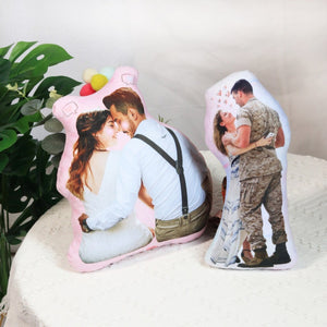 Personalized Photo DIY Humanoid Cushion Couple Toys Dolls Stuffed Boyfriend Face Pillow Doll Custom Father Mother Lifesize Picture Cushion