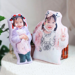 Personalized Photo DIY Humanoid Cushion Couple Toys Dolls Stuffed Boyfriend Face Pillow Doll Custom Father Mother Lifesize Picture Cushion